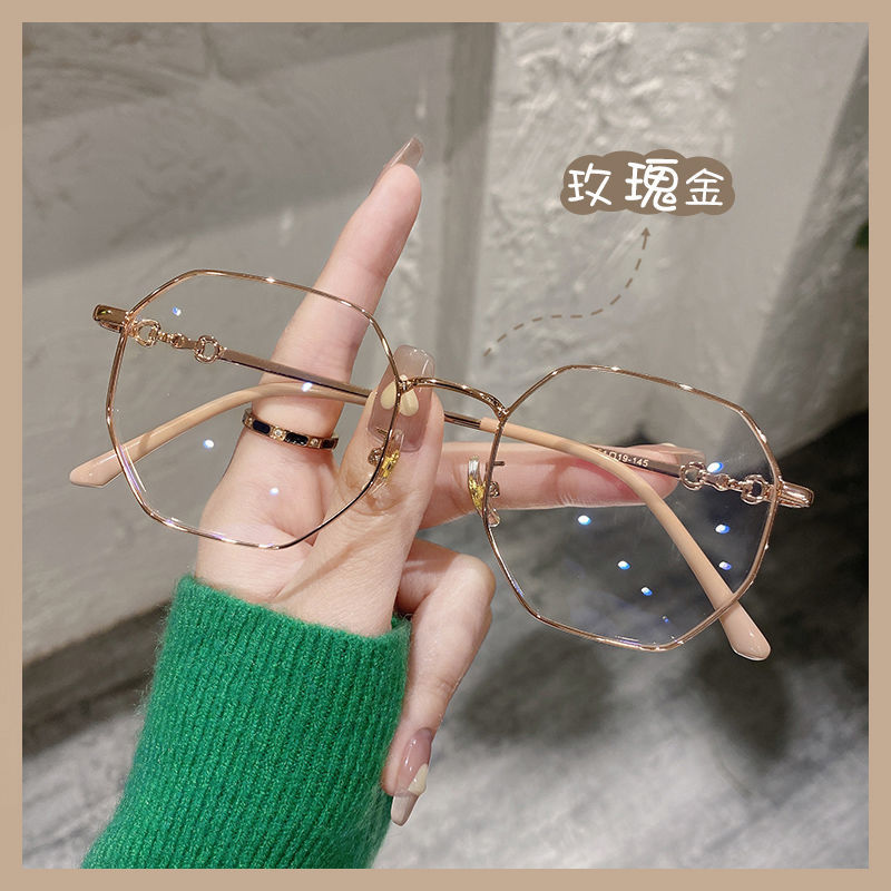 防辐射抗蓝光眼镜框女近视可配度数素颜眼睛韩版显脸光护目男