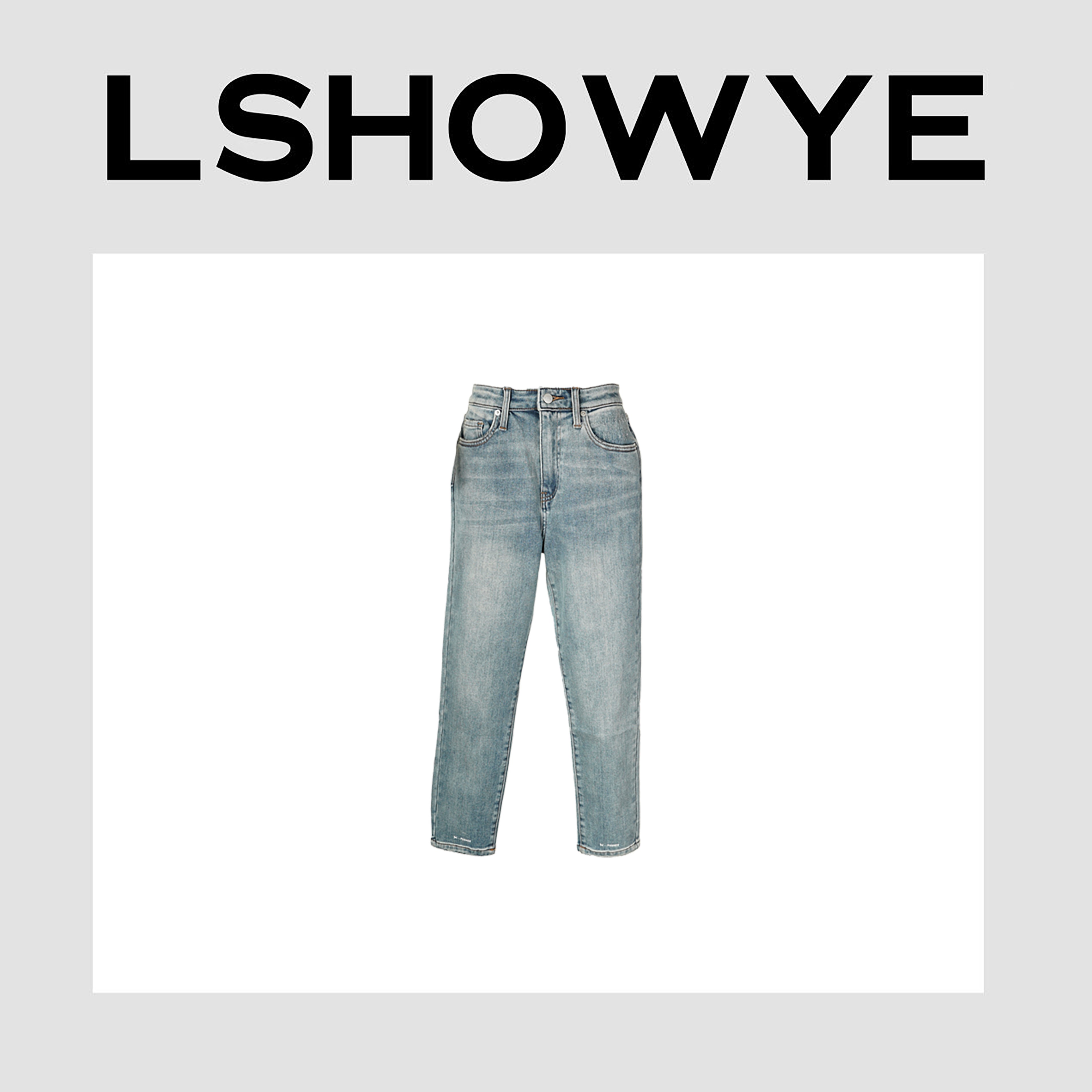 LSHOWYE｜浅蓝色复古直筒牛仔裤 A1912EB30
