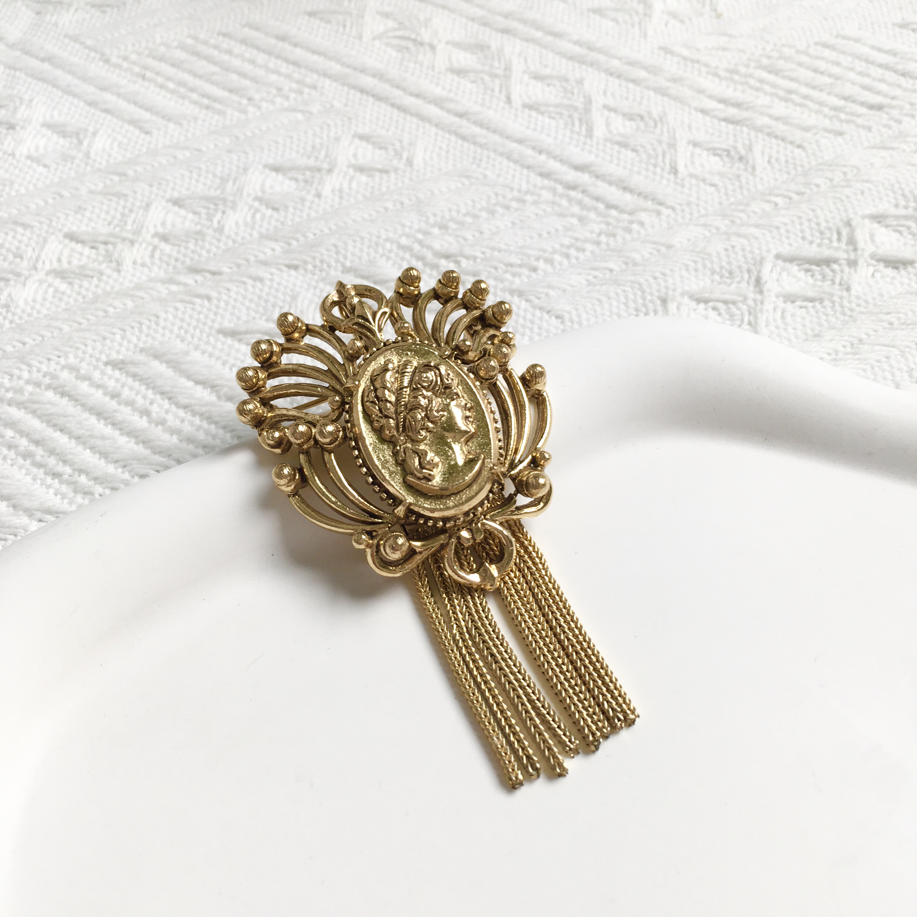 铜合金胸针 【六六中古】孤品优雅胸针ad300