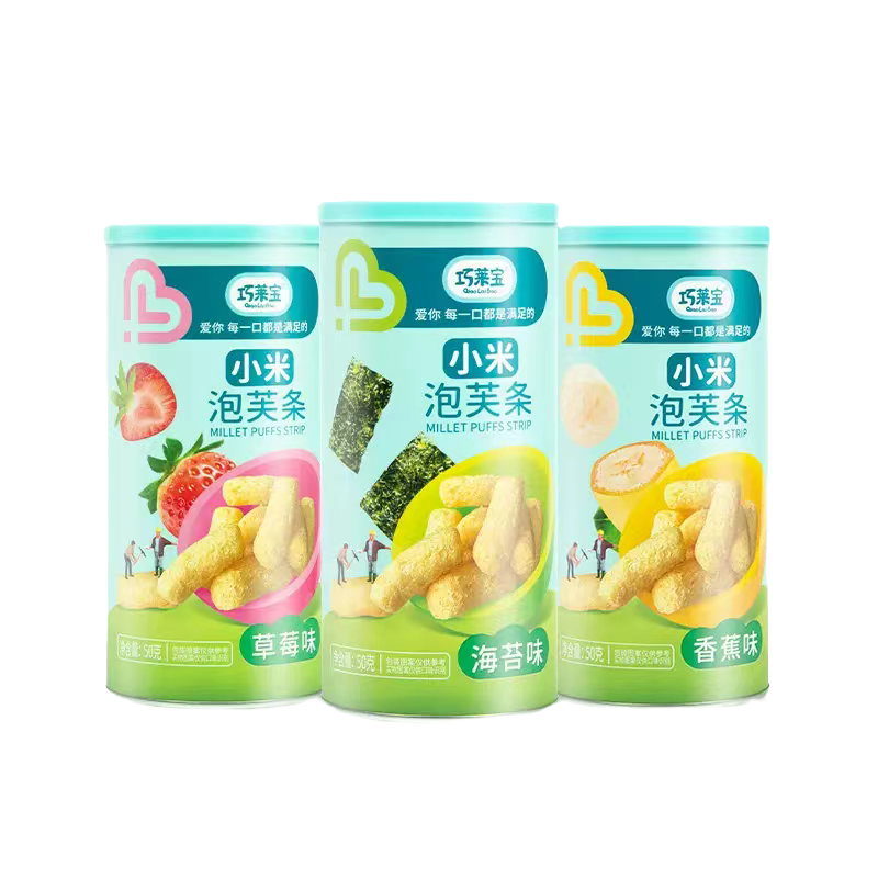 闻闻母婴 巧*莱*宝小米泡芙条50g/罐