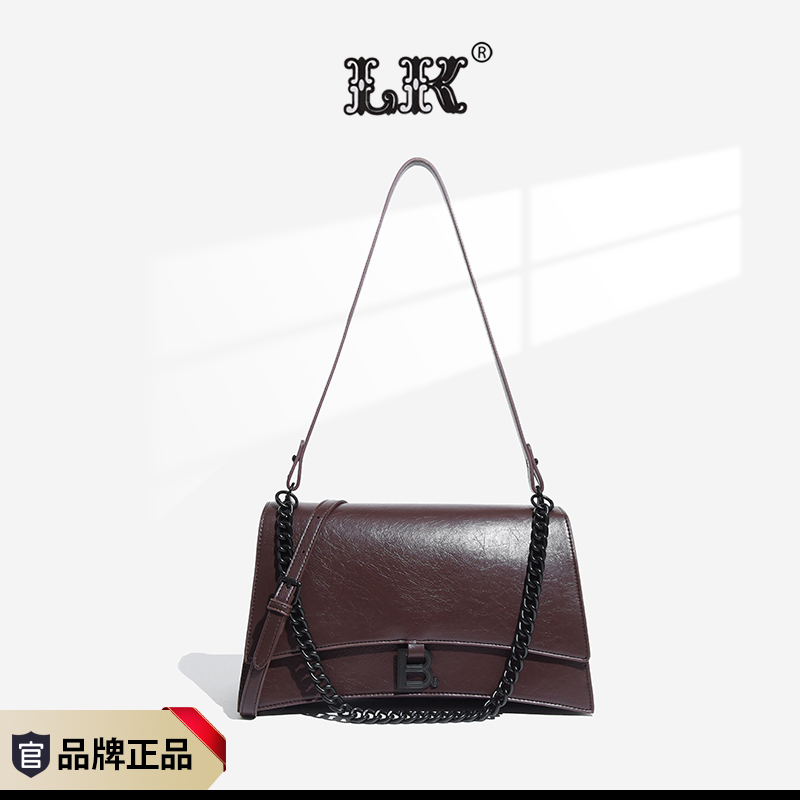 高级感哑光包包女2023新款时尚腋下沙漏包通勤链条复古单肩斜挎包