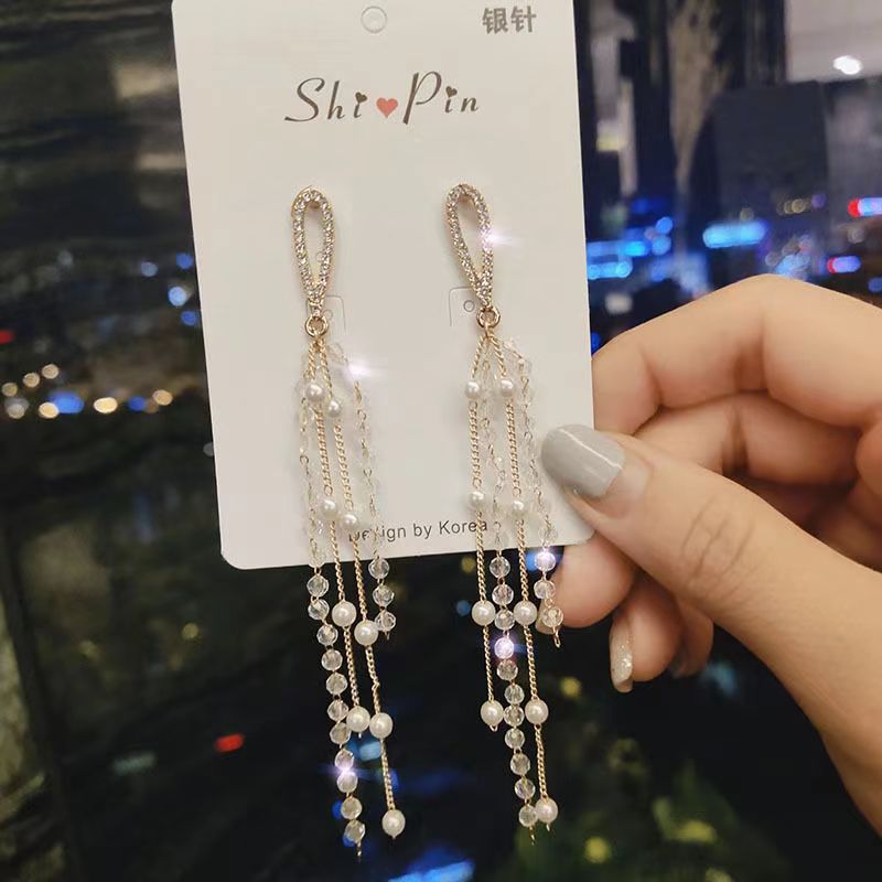 铁合金耳饰 超仙流苏长款耳坠气质时尚轻奢百搭精致设计感优雅