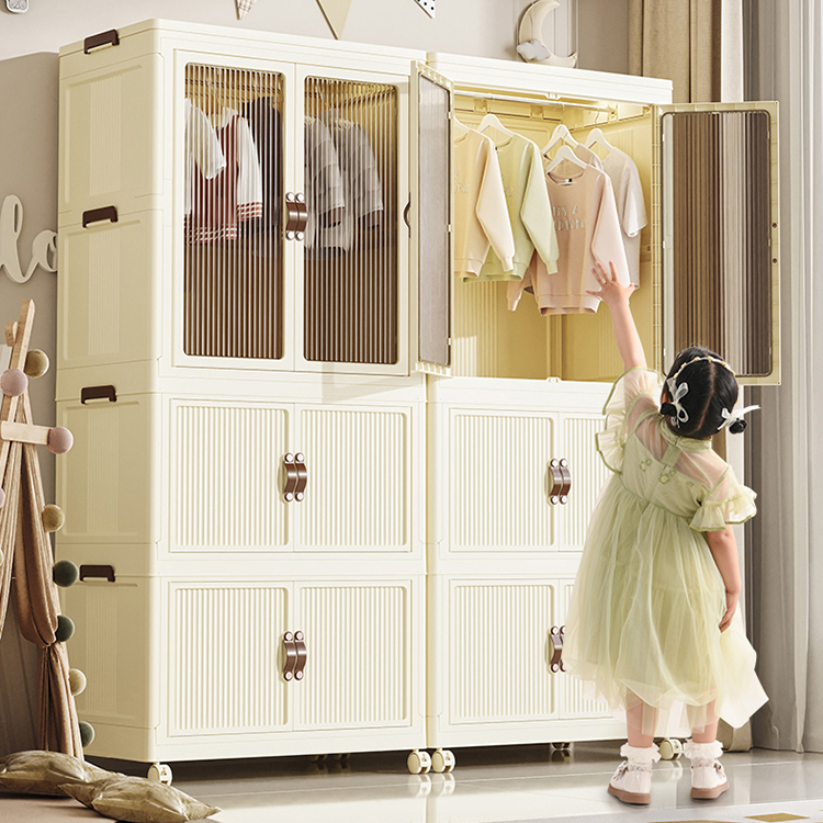 星优免安装衣柜婴儿收纳儿童衣橱衣服整理箱零食储物柜65面宽优选