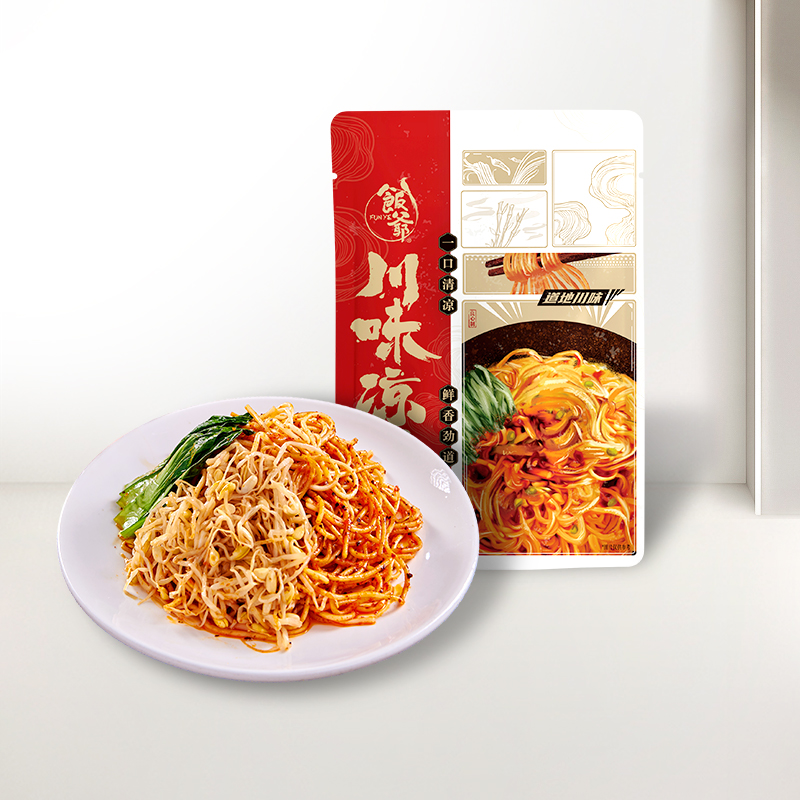 饭爷新品正宗川味凉面270g*6袋麻辣劲道爽口懒人必备夜宵速食-Z