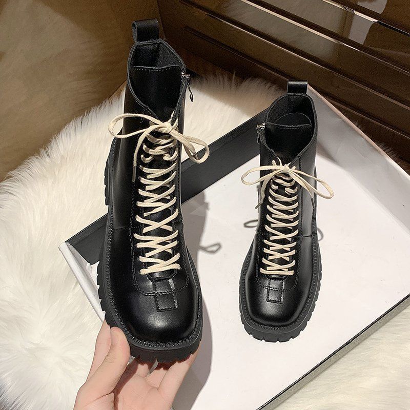 正品意尔康断码女鞋冬季马丁靴女秋季新款潮流鞋子原宿风靴子时尚