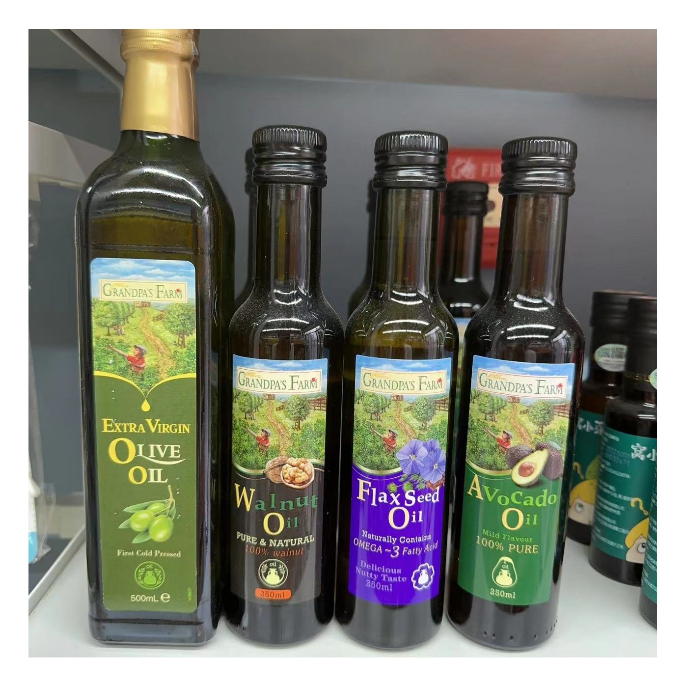 爷/爷/农/场 核桃油 亚麻籽油 牛油果油 橄榄油250ml 23.9-25.9月