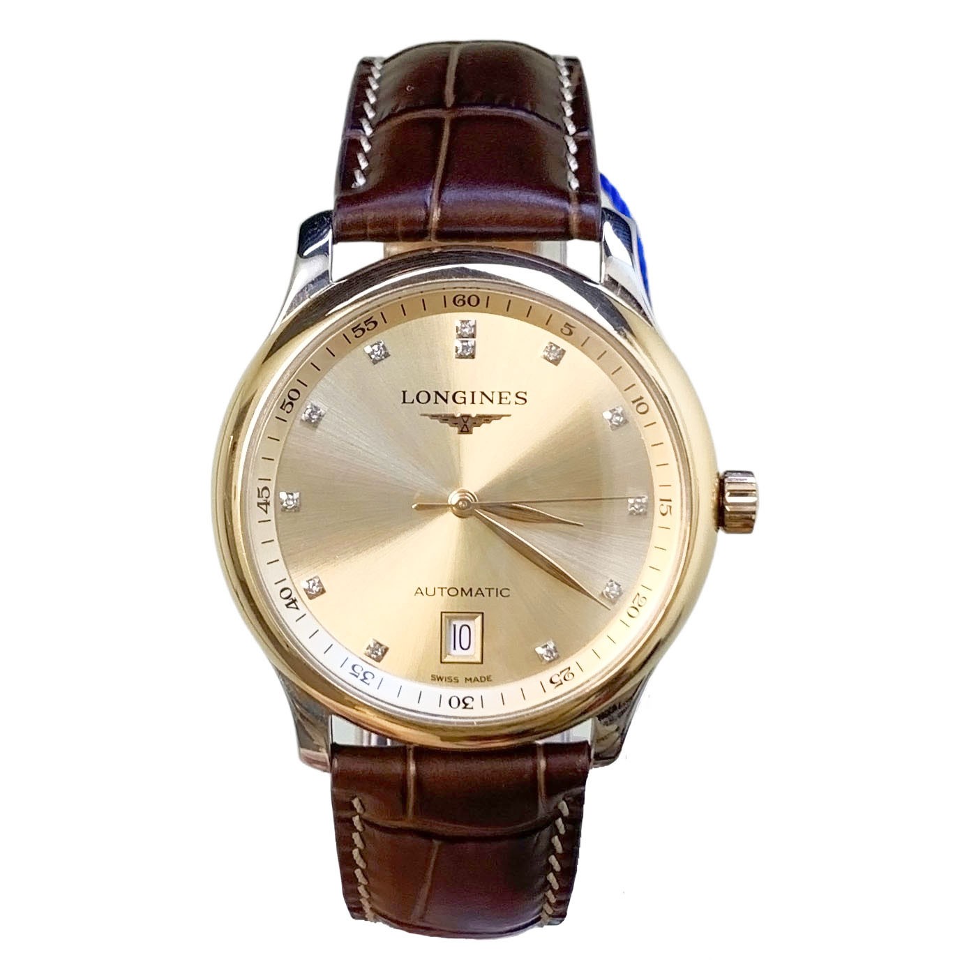 99新 Longines/浪琴 华/名匠628金钻金盘/公价29200/38.5表径