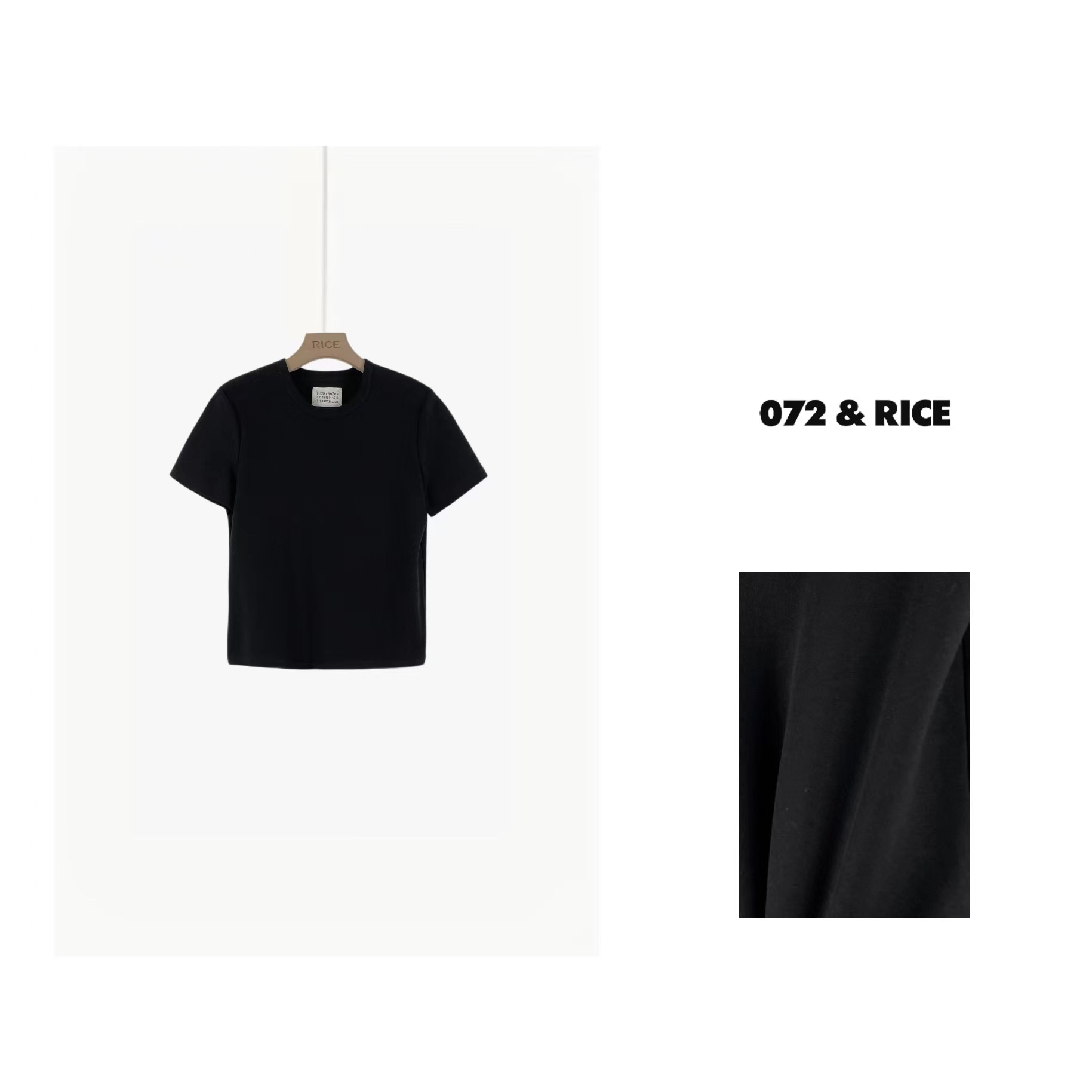072 & RICE【小吉TEE】夏季休闲圆领短袖T恤 WB0205 FL