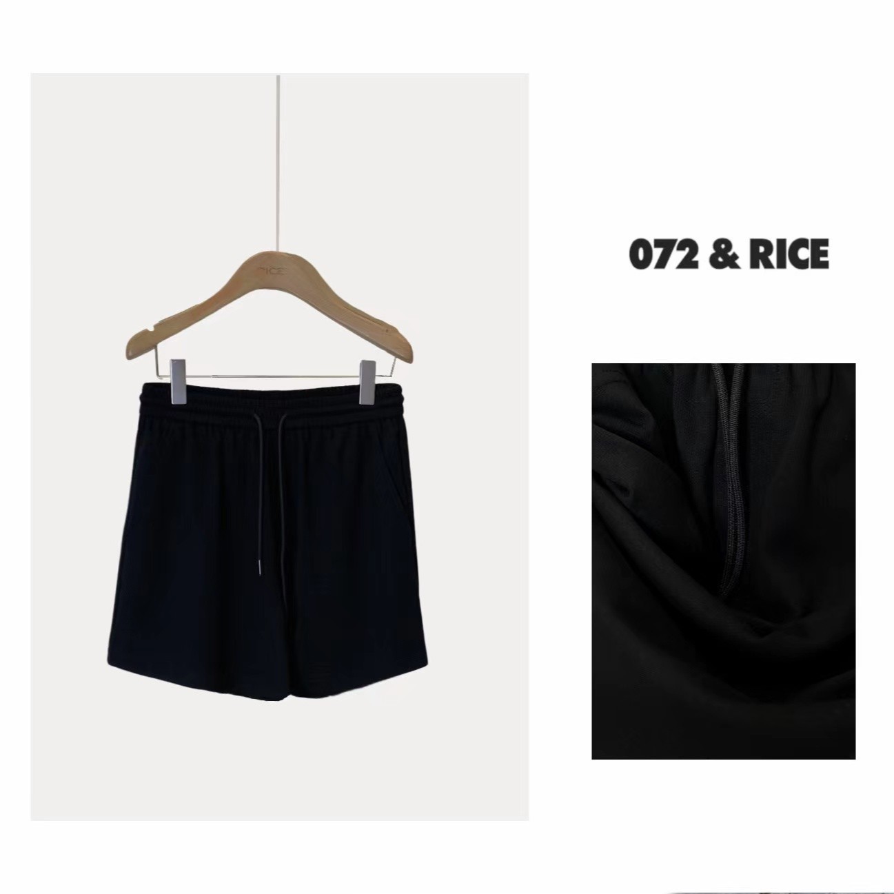 072 & RICE【大王短裤】松紧腰抽绳百搭休闲短裤 S0131 FL
