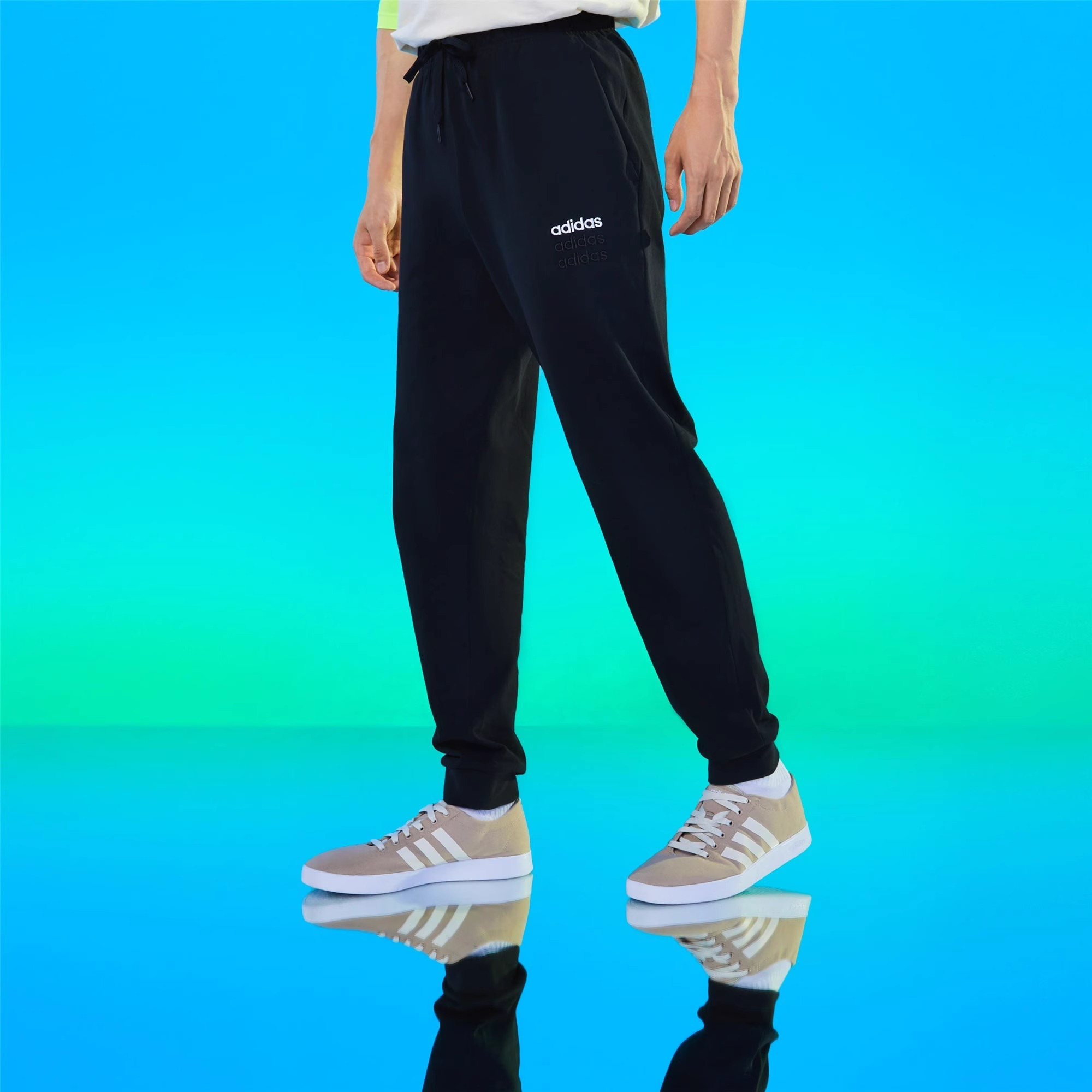 Adidas阿迪达斯男裤2023新款运动裤收口小脚裤休闲长裤H59449