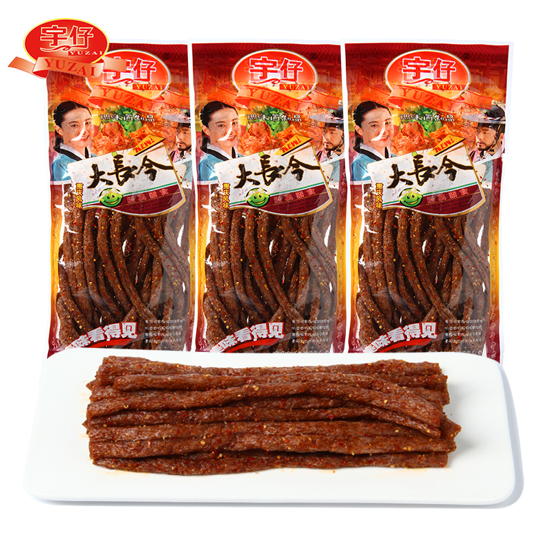 【16.9=5袋】大长筋辣条网红零食8090后回忆儿时怀旧湖南麻辣