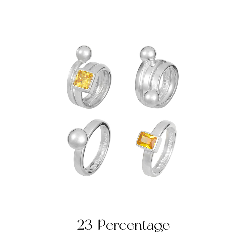925银戒指 【12.12】23 Percentage 小众设计师轻奢极简情侣通用款