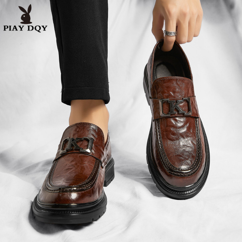 回力瑞皮鞋男新款秋季商务软底休闲男鞋一脚蹬爸爸潮流乐福豆豆鞋