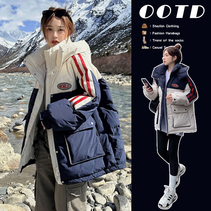 棉服女2023年冬季新款韩版设计感棉袄工装面包服加厚外套女潮