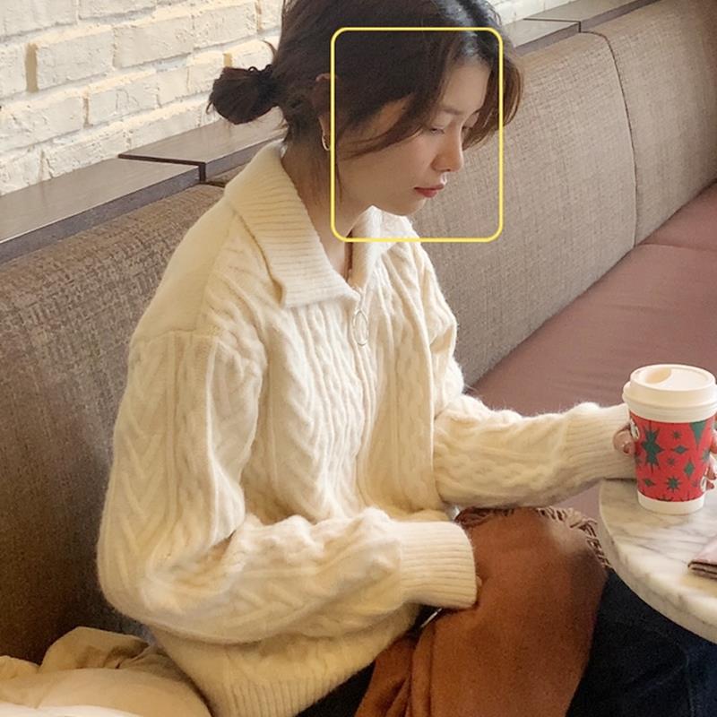 温柔风麻花毛衣女秋冬设计感小众复古日系慵懒宽松针织开衫短新款