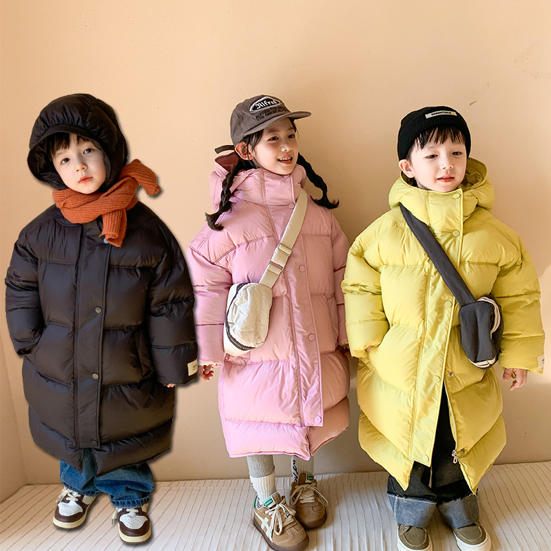 2023新款童装儿童羽绒服中长款过膝男女童中大童冬季加厚外套洋气
