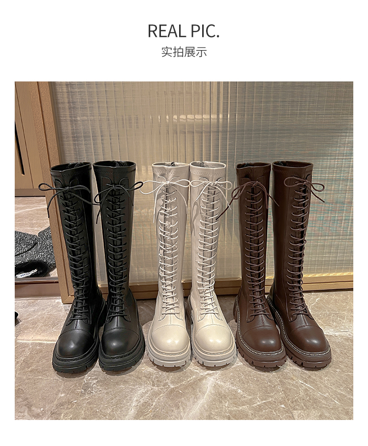 AM/绑带长靴百搭骑士秋冬长筒