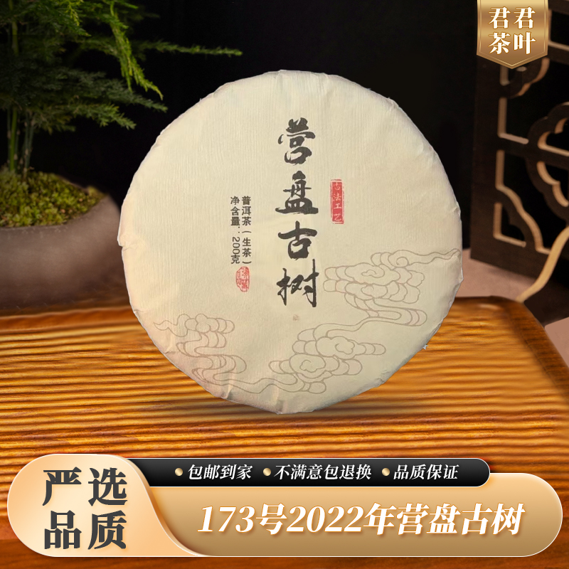 173号2022年营盘古树普洱生茶饼（200g）11.18