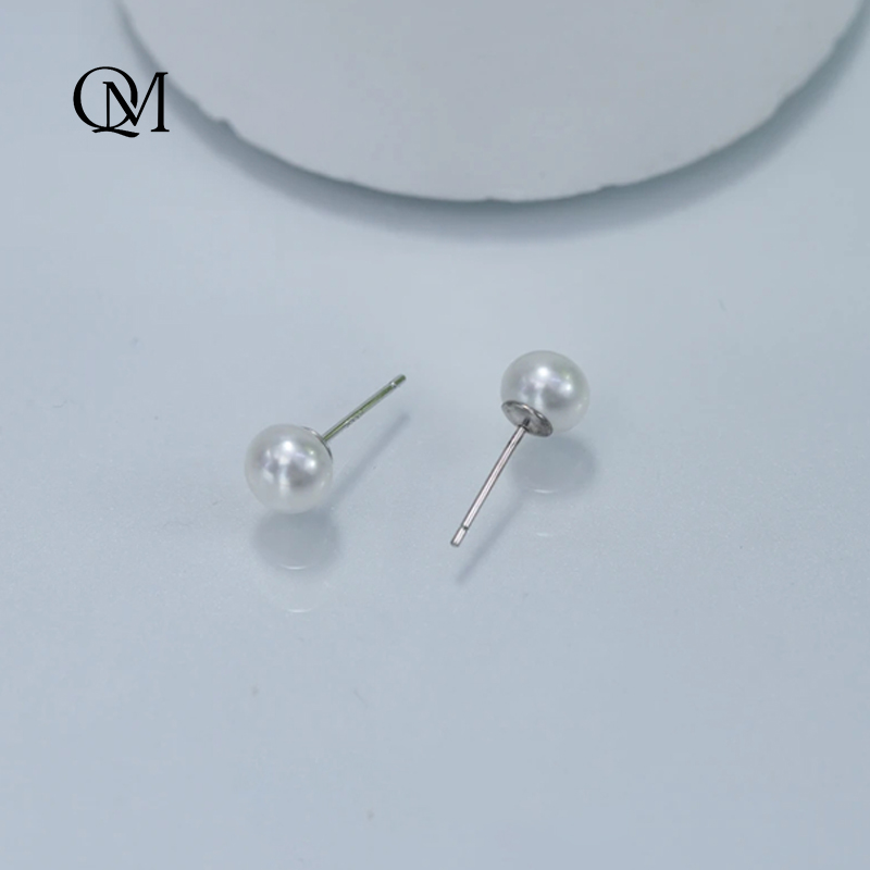 足银耳饰 【升级999高胖空姐耳钉】6.5-7.5mm强光仙女耳钉EH80027SY
