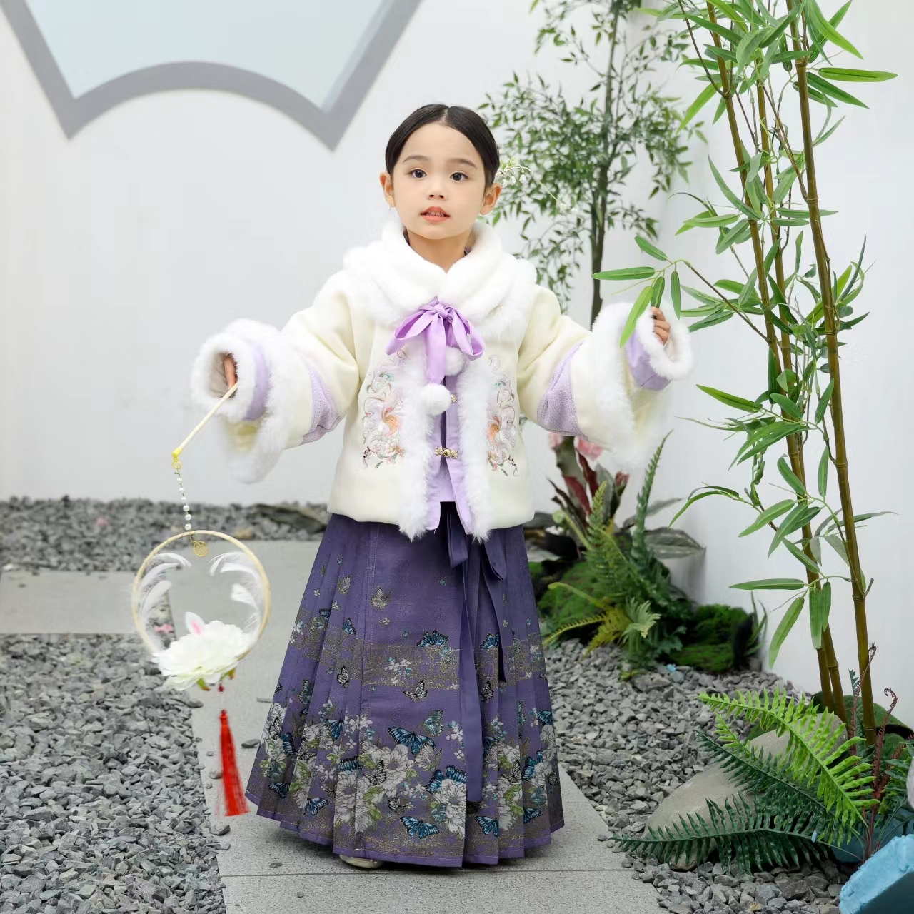 【紫气东来】2023年新款马面裙套装羽绒服保暖衣紫气东来短款套装