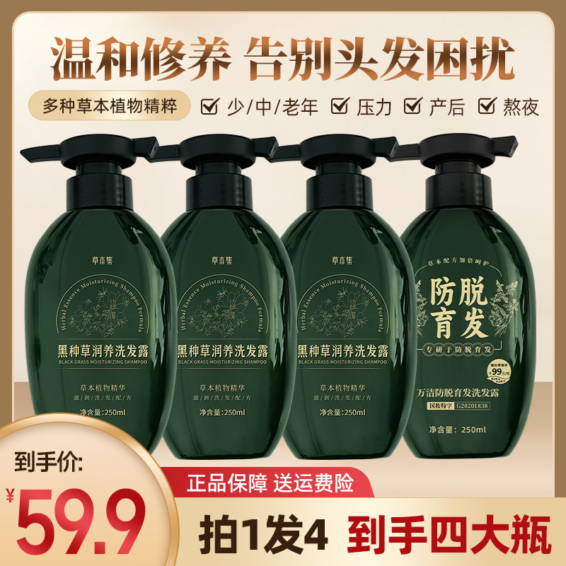 【拍1发4 到手四瓶】草本润养黑种草黑灵芝滋润自然黑(草曦备)