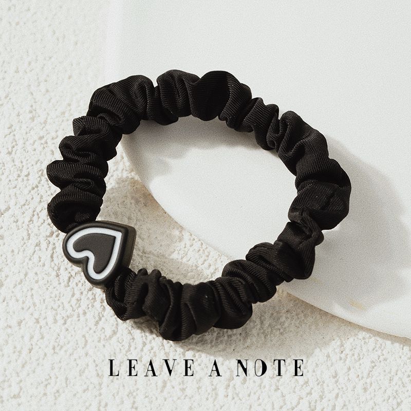 2023新款简约时尚可爱心型扎头绳橡皮筋发饰爱心高弹