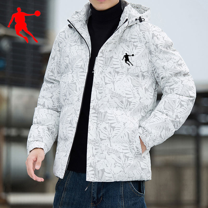 乔丹运动棉衣男士秋冬季加厚保暖外套棉袄连帽休闲宽松面包服棉服