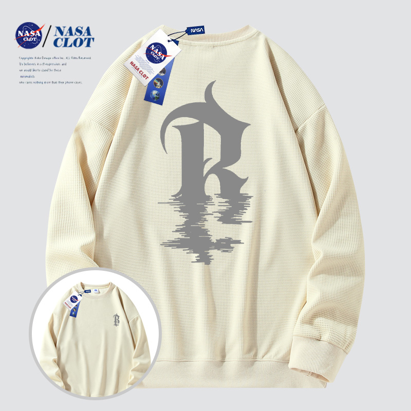 NASA春秋新款男士卫衣户外百搭运动上衣圆领长袖休闲宽松情侣装