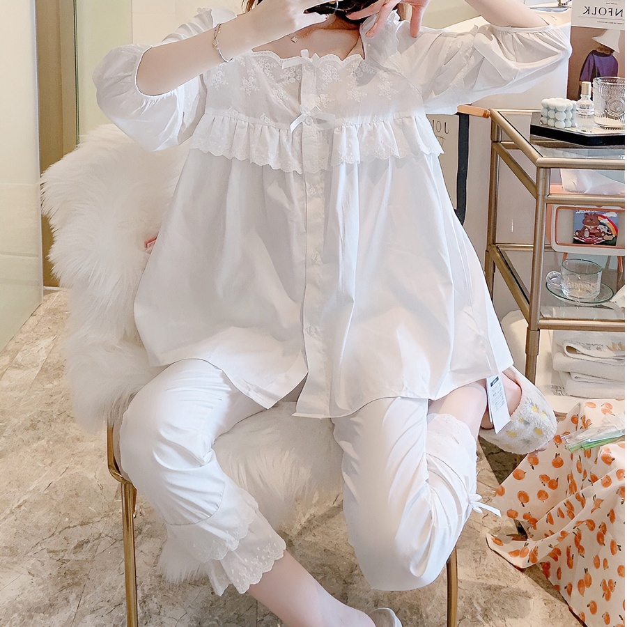 2023新款质睡衣女款春秋季仙女公主风宫廷风可爱外穿家居服套装