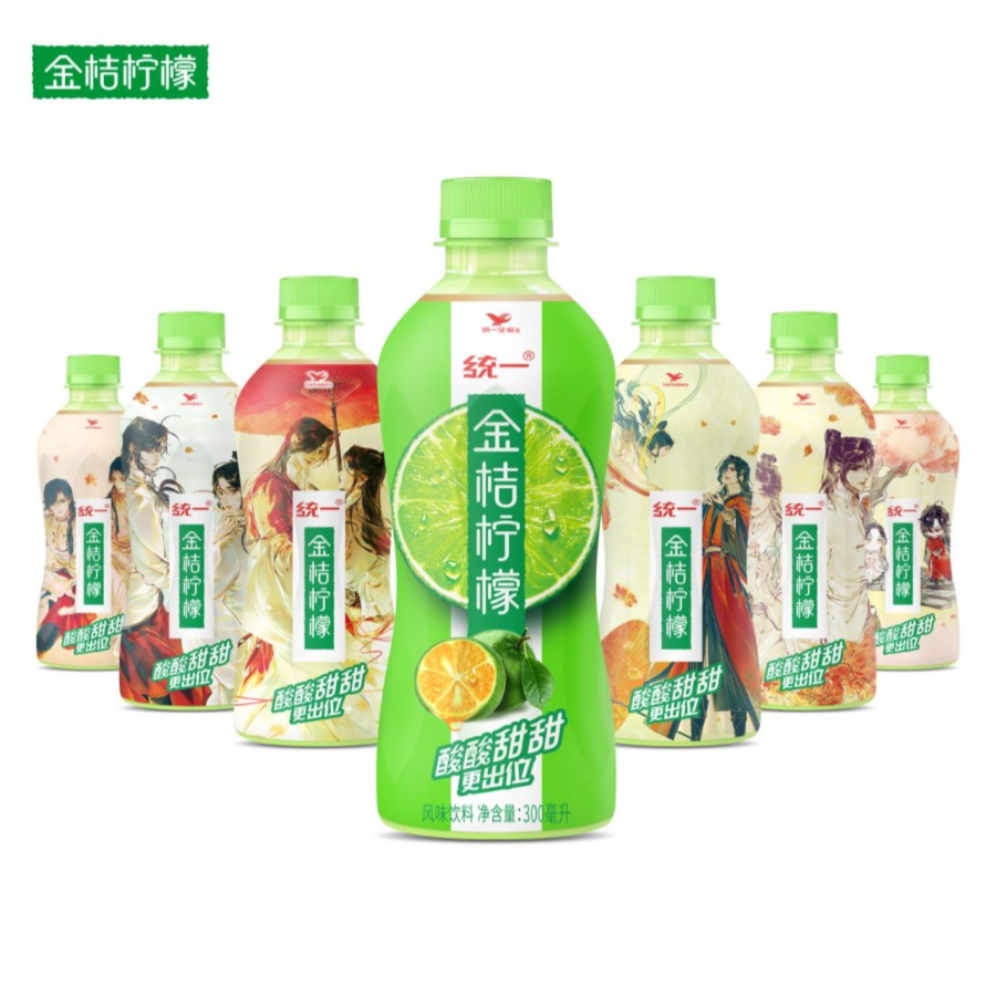 统一果漾金桔柠檬风味饮品300ml*6小瓶装《天官赐福》漫画联名