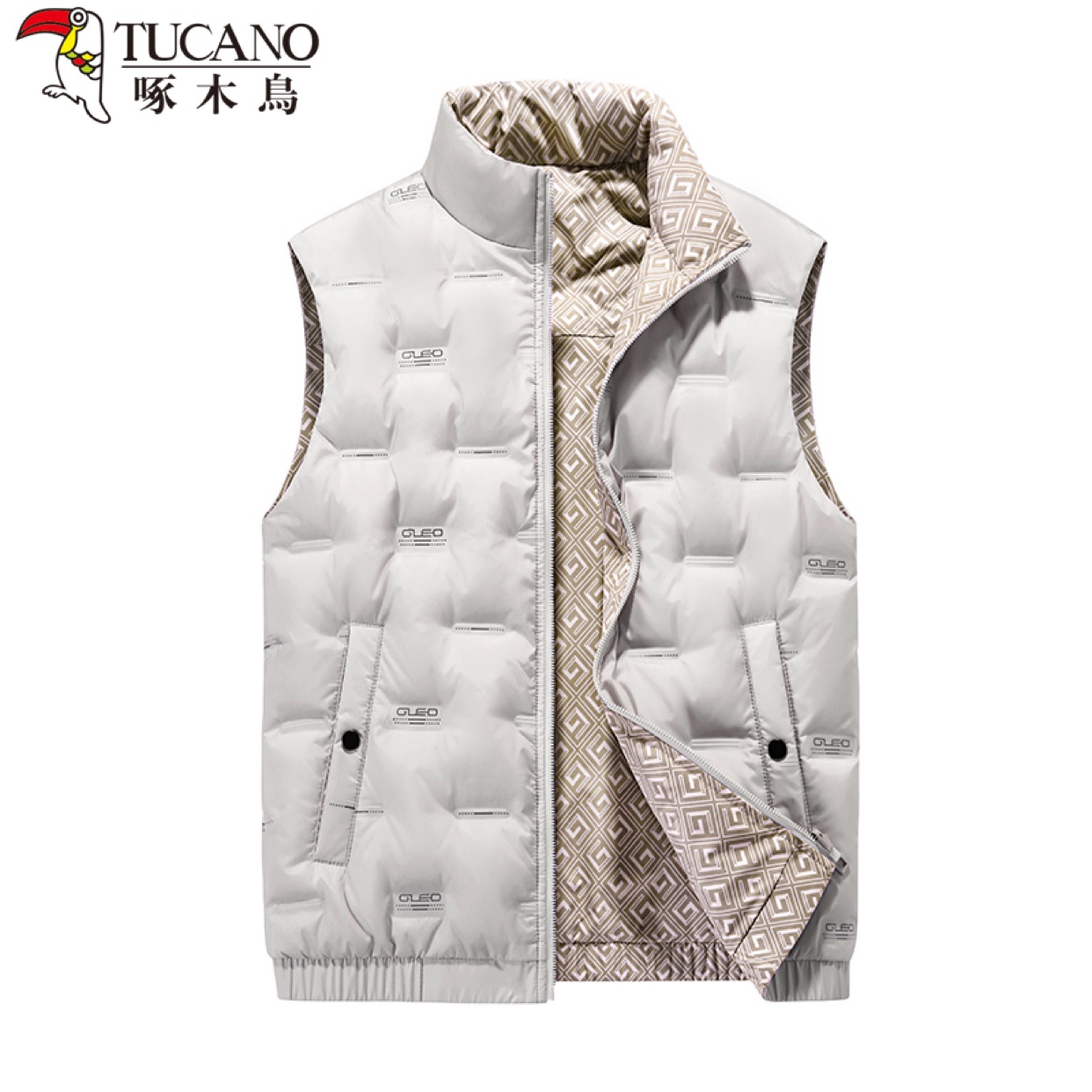 TUCANO/啄木鳥羽绒马甲男冬季双面穿爸爸马夹外穿休闲运动外套冬