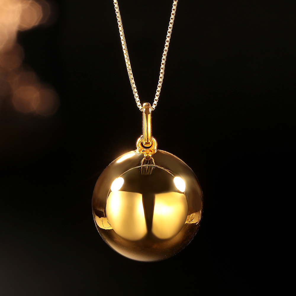 【巧巧专属】18k金大金球18mm+百搭吊坠（不含链）时尚 五金女孩