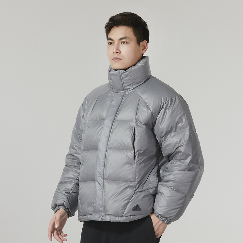【博跃体育】阿迪达斯男士短款立领羽绒服2023冬季新款保暖运动服