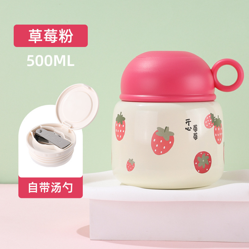 热销304不锈钢宽口焖粥保温焖烧杯大容量银耳焖烧杯双层长效保温