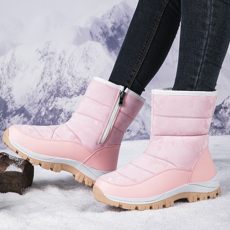回力瑞冬季女鞋加绒加厚棉鞋防滑雪地靴时尚休闲高帮保暖大码女靴