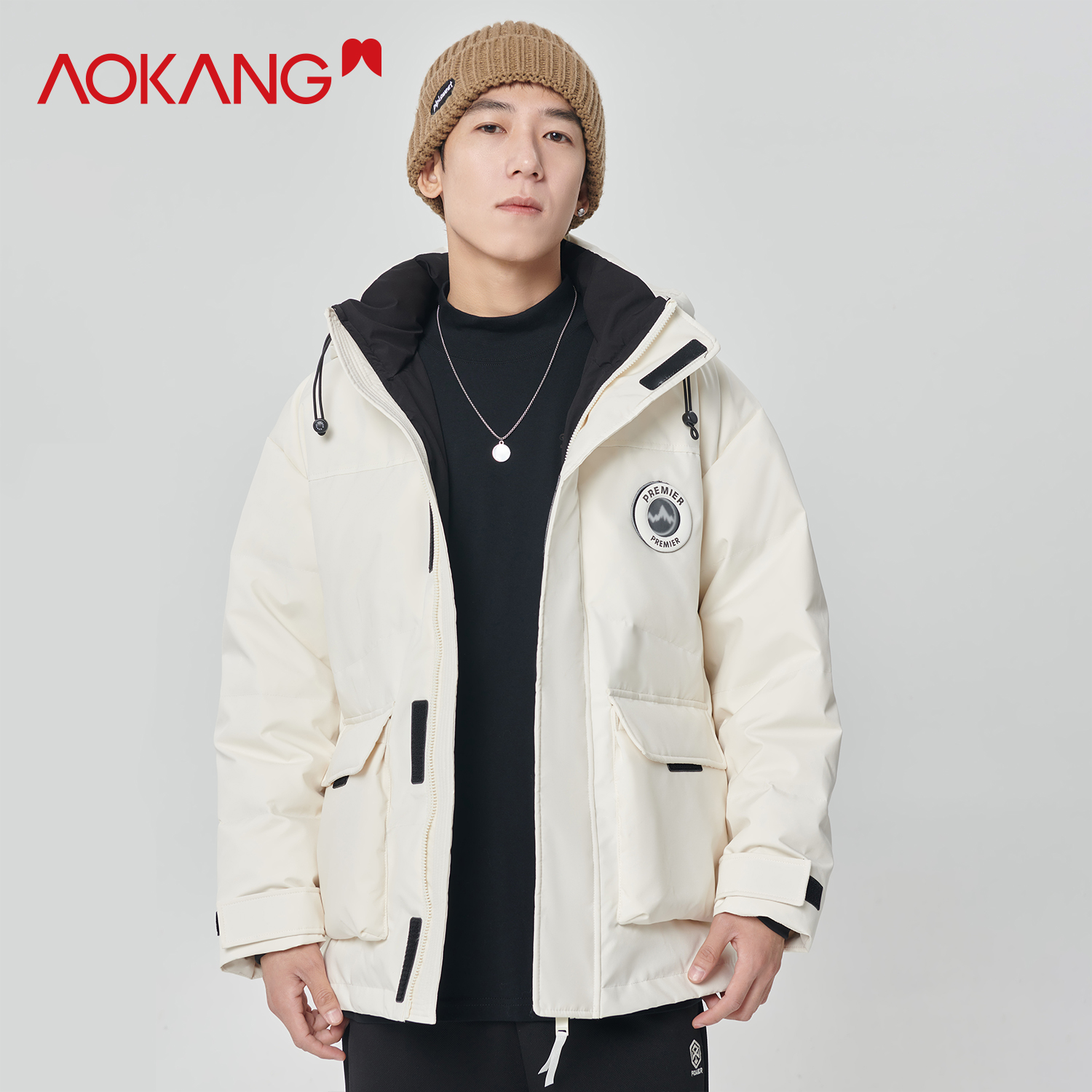 奥康90绒情侣保暖羽绒服AK505066【sss】