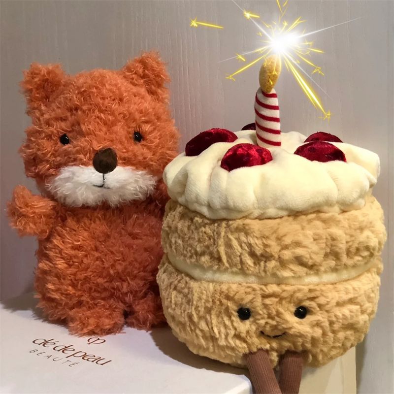 毛绒玩偶生日蛋糕小抱枕会唱歌毛绒玩具可爱趣味搞怪生日玩偶礼物