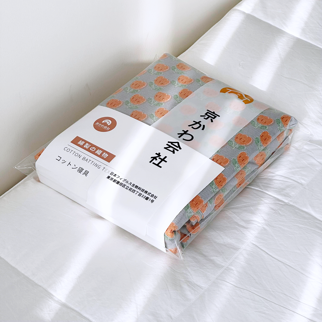【京かわ会社】纯棉被罩 双层纱纯棉磨毛加厚被套200*230cm 橙色花朵