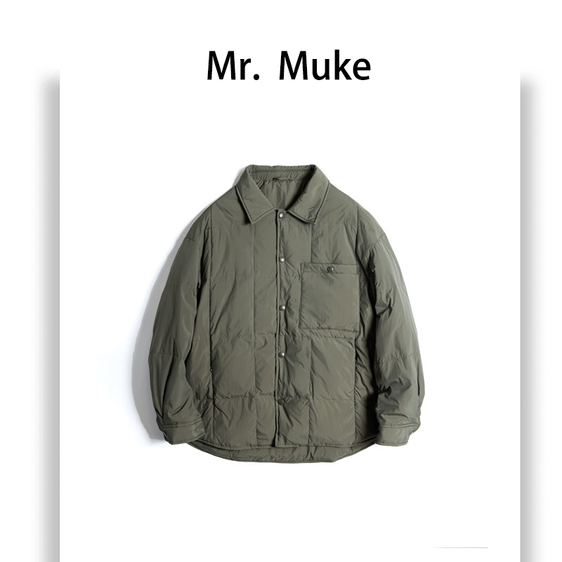 【木可先生】2023冬季新90白鸭绒简约轻薄白鸭绒羽绒服男保暖-M381