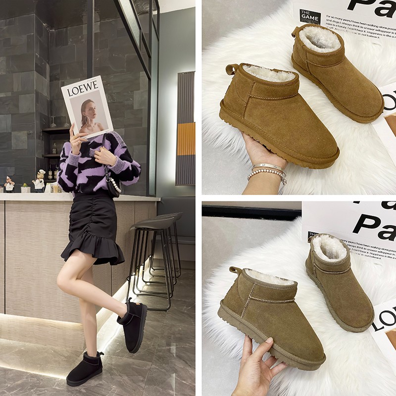 2023冬季真皮女款加绒加厚经典百搭保暖时尚雪地靴【B】