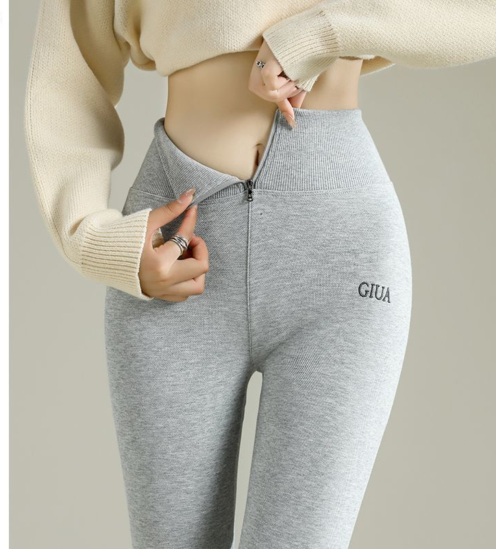 高腰加绒加厚打底裤女外穿秋冬一体抗寒保暖紧身显瘦小脚新款棉裤