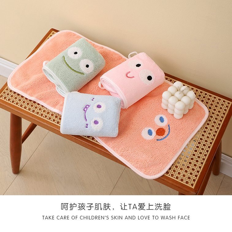 汗巾挂式比纯棉吸水擦手裹巾擦汗毛巾婴儿0-3岁儿童家用洗脸毛巾