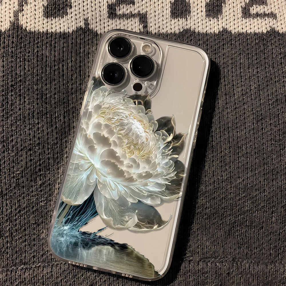 苹果创意网红炫彩莲花苹果14太空iphone13全包防摔手机壳12软11XR