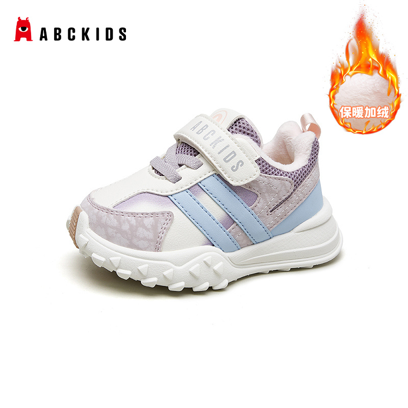 Abckids20223秋冬季男女童儿童跑步鞋宾果鞋童鞋透气软底防滑保暖