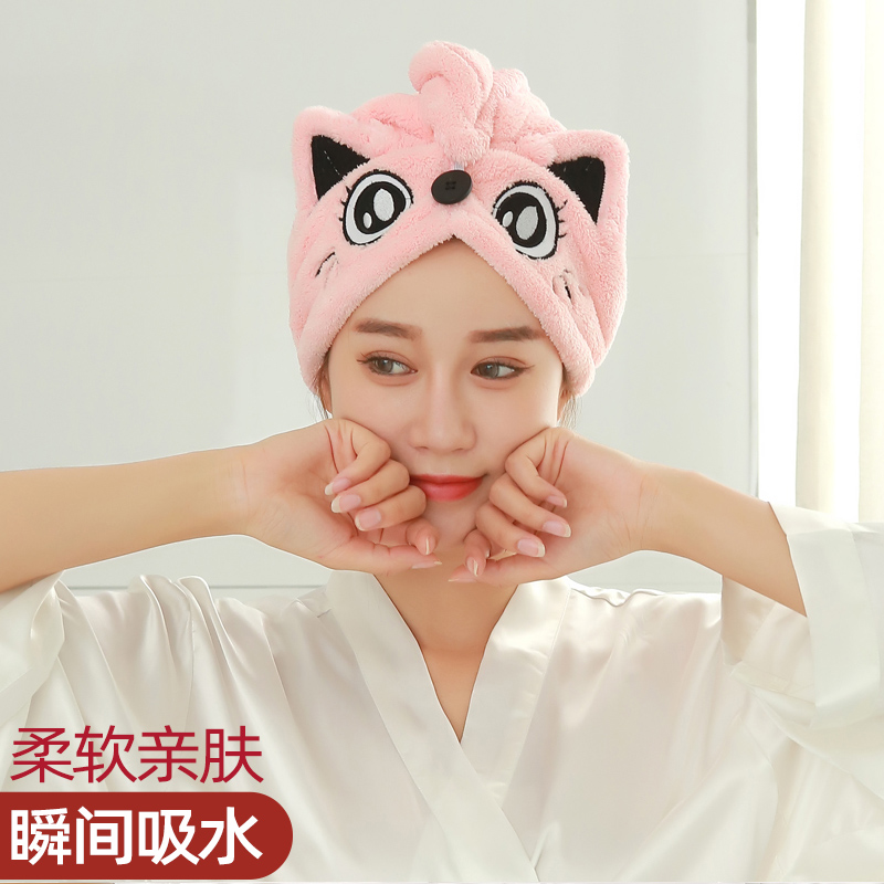 沃尊干发帽超强吸水速干女2023新款发巾浴帽加厚擦包头的毛巾洗头