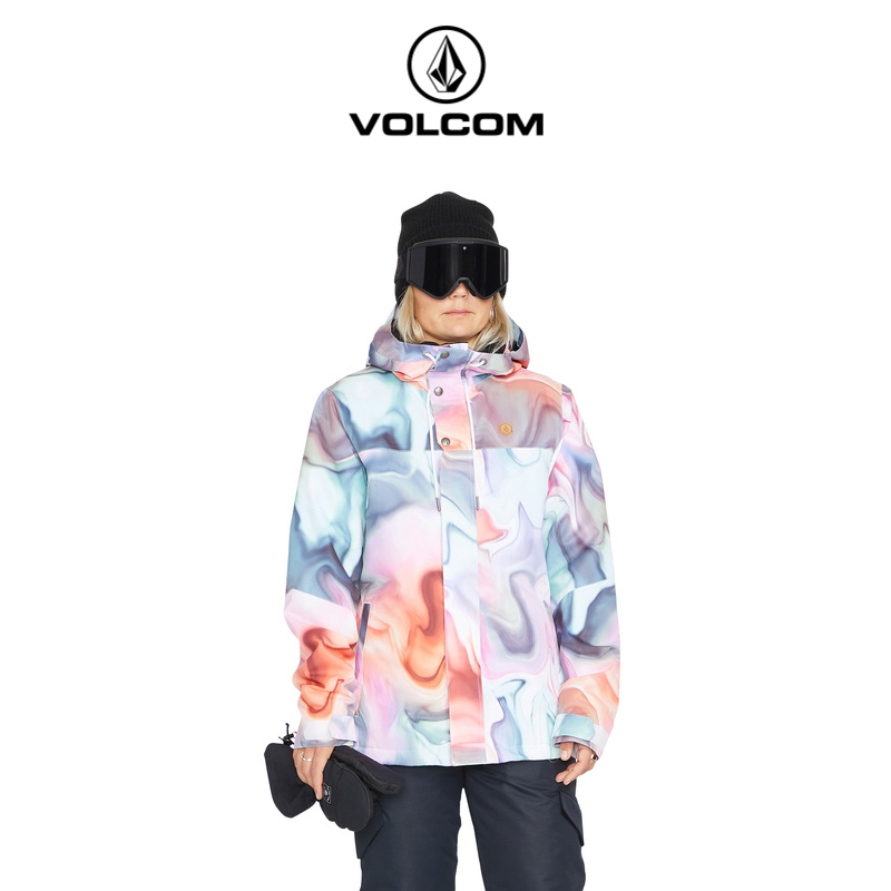VOLCOM户外时尚星云滑雪服冬季新款连帽冲锋衣夹克外套女H0452312