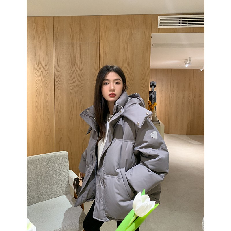 ADA MISS冬新款时髦90新国标白鹅绒羽绒服直筒宽松加厚保暖外套女