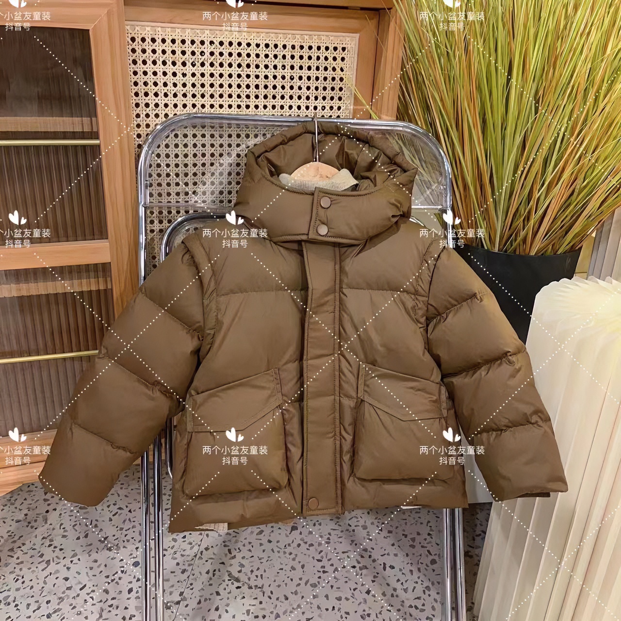 【现货】冬季韩版儿童羽绒服外套保暖白鸭绒中长款童装7756