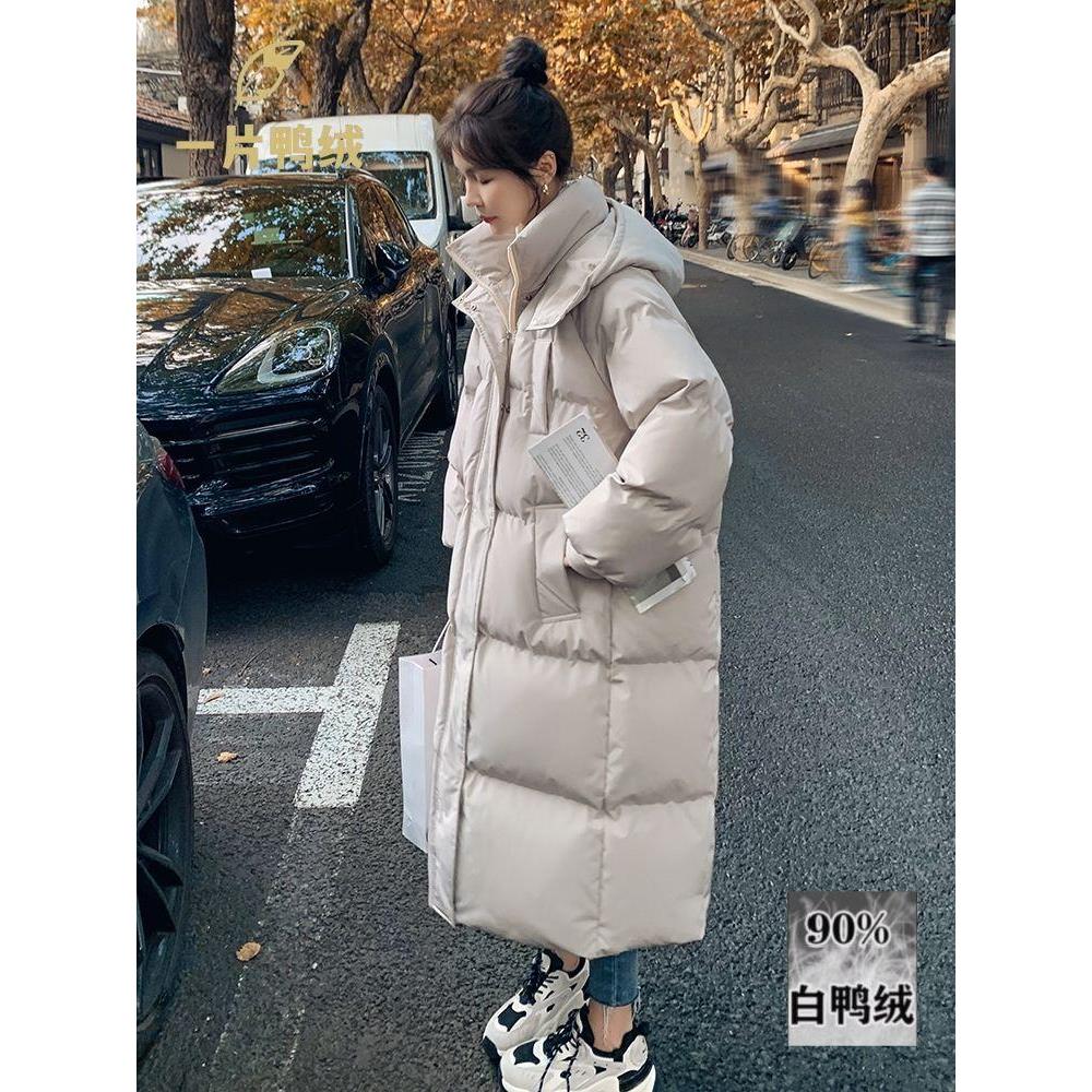 雪中飞羽绒服新款爆款今年流行羽绒女士女款潮中长款加厚面包过膝