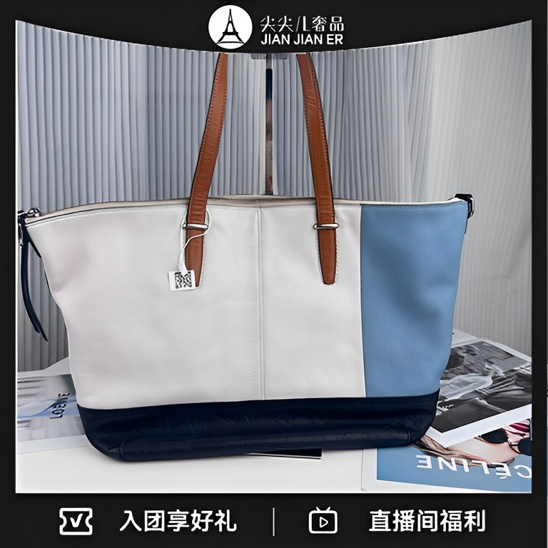尖尖儿95新 COACH/蔻驰 95新 COACH/蔻驰 /拼色托特包/JK3130